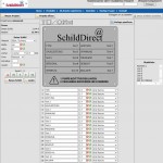In Signstudio Advanced kann der Kunde sich auch komplexere Schilder wie Typenschilder mit Logos und Tabellen erstellen